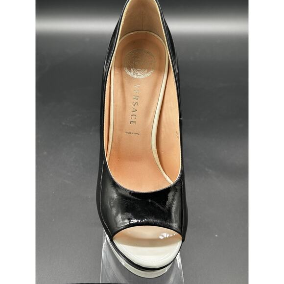 Versace Double Platform Heels Italian 37 US 6.5 - Picture 10 of 16